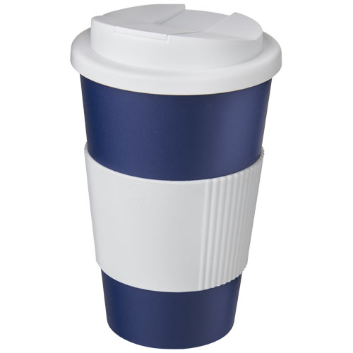 Gobelet isolant promotionnel avec grip 350ml Americano® Bleu et Blanc